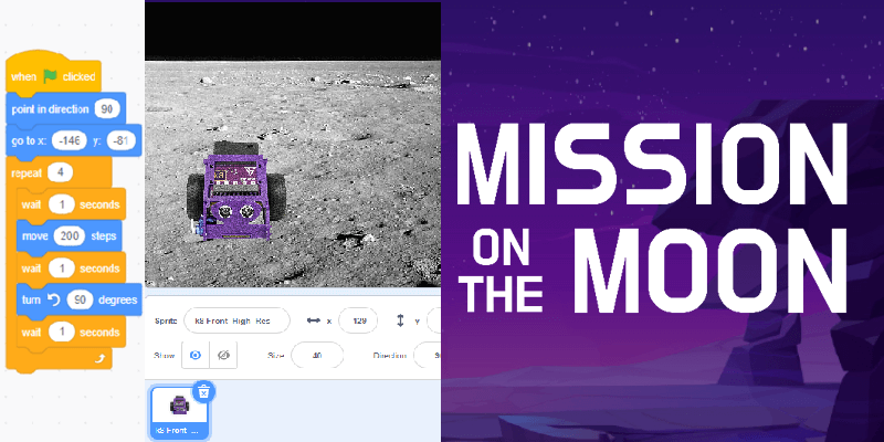 Mission on the Moon bundle of lunar-themed coding courses