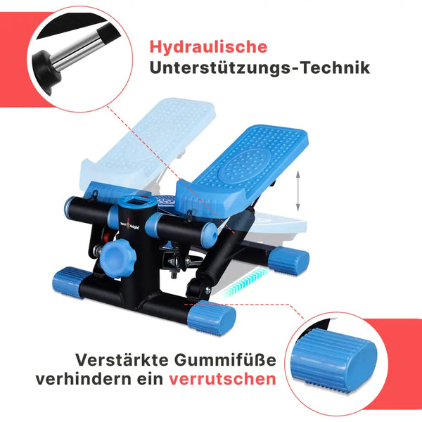 Aerobic Stepper, multifunktionaler Anzeigemonitor, extra starke Resistancebänder, stabil und sicher