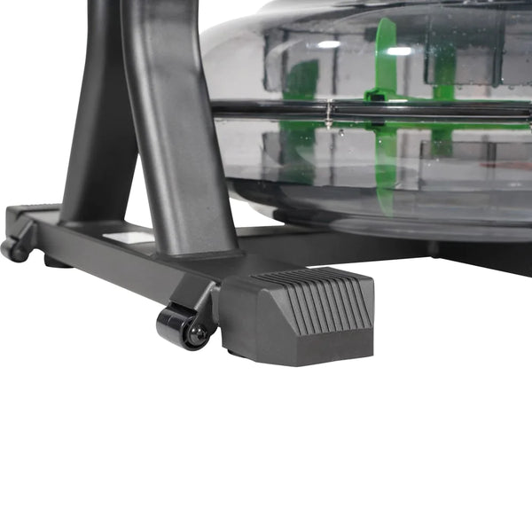Rudermaschine mit LCD-Anzeige - Variabler Wasserwiderstand, analoger Brustgurtanschluss, ergonomisch, hochqualitativ, klapp- rollbar