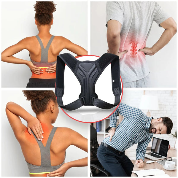 Rückentrainer - Haltungskorrektur, Schulterriemen anpassbar, verstärktes Rückenpolster
