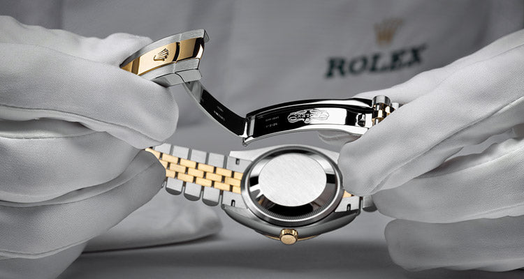 Rolex watch being serviced