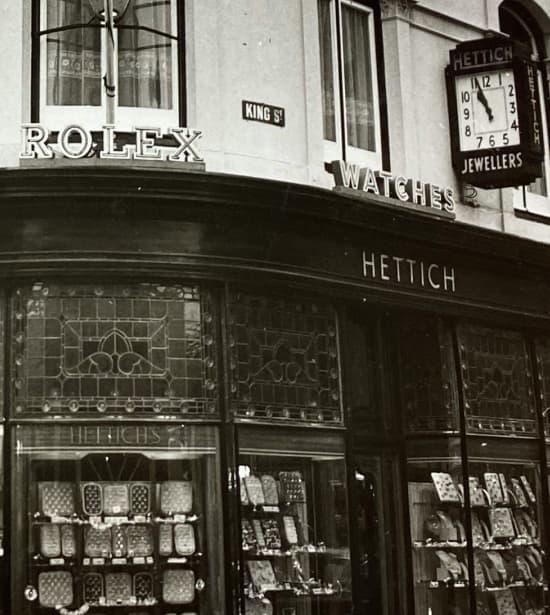 old fashioned image of the front of the Hettich building