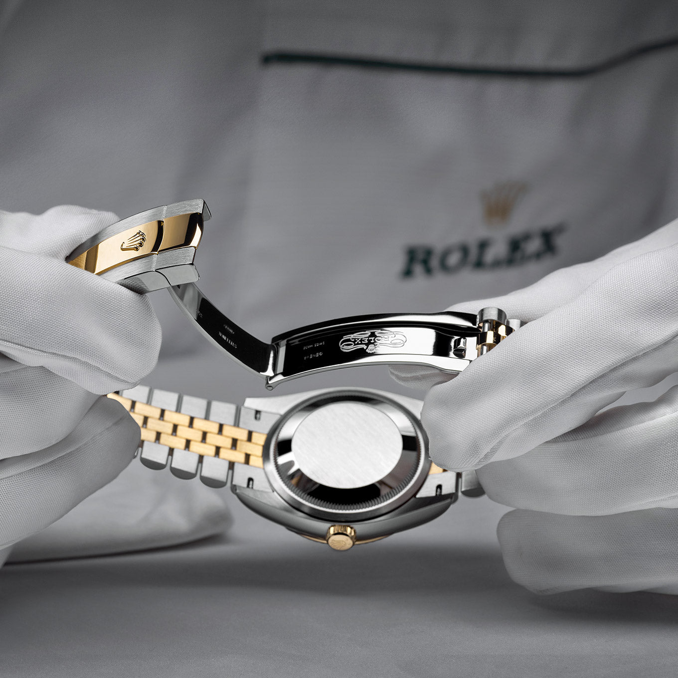 Rolex watch being inspected by a certified professional