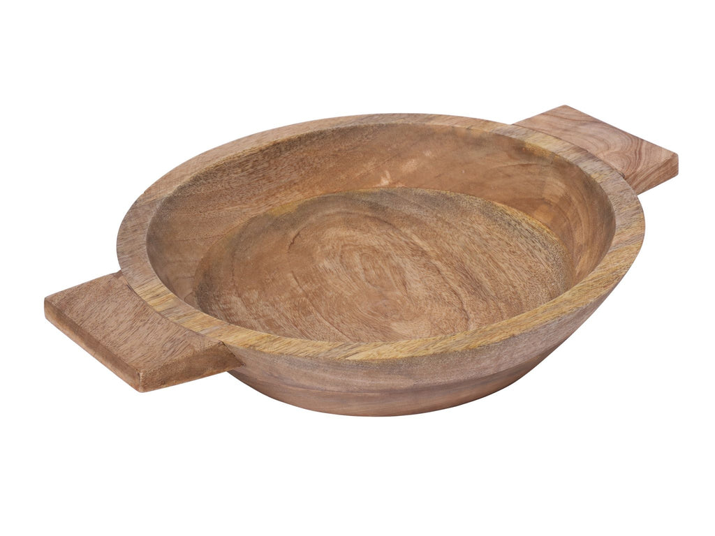 wood and ceramic bowl