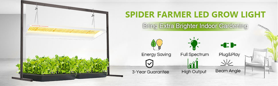 Spider Farmer UK®sf 300 vegetable led grow light indoor gardening