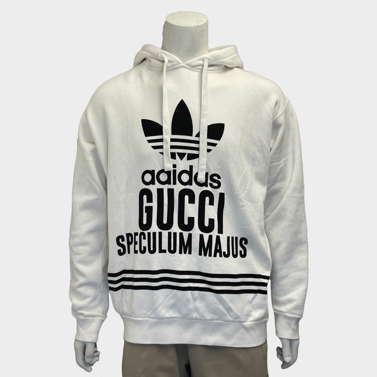 Image of Gucci x Adidas men's white cotton Speculum Majus logo hoodie