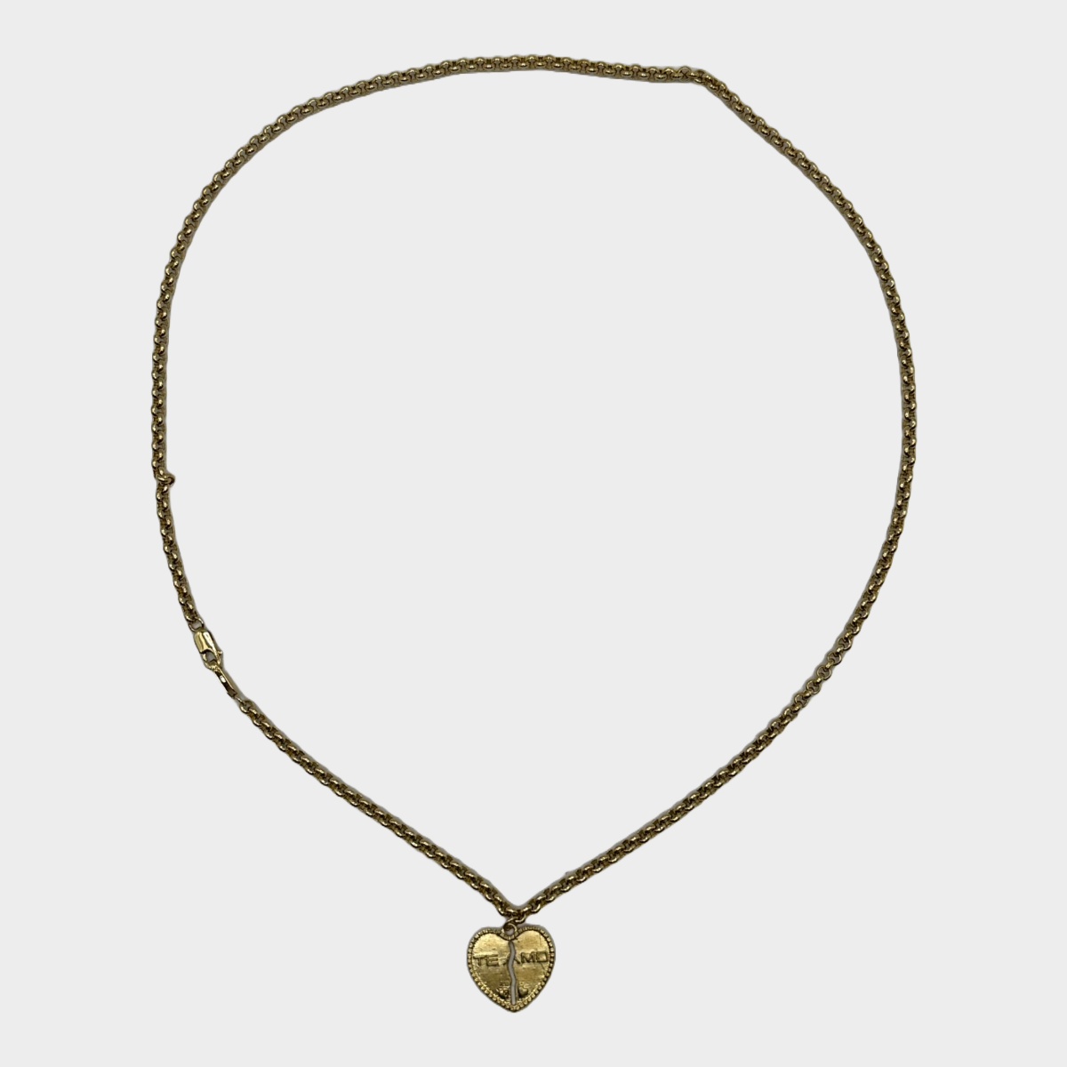 Image of Alessandra Rich women's gold tone metal heart necklace