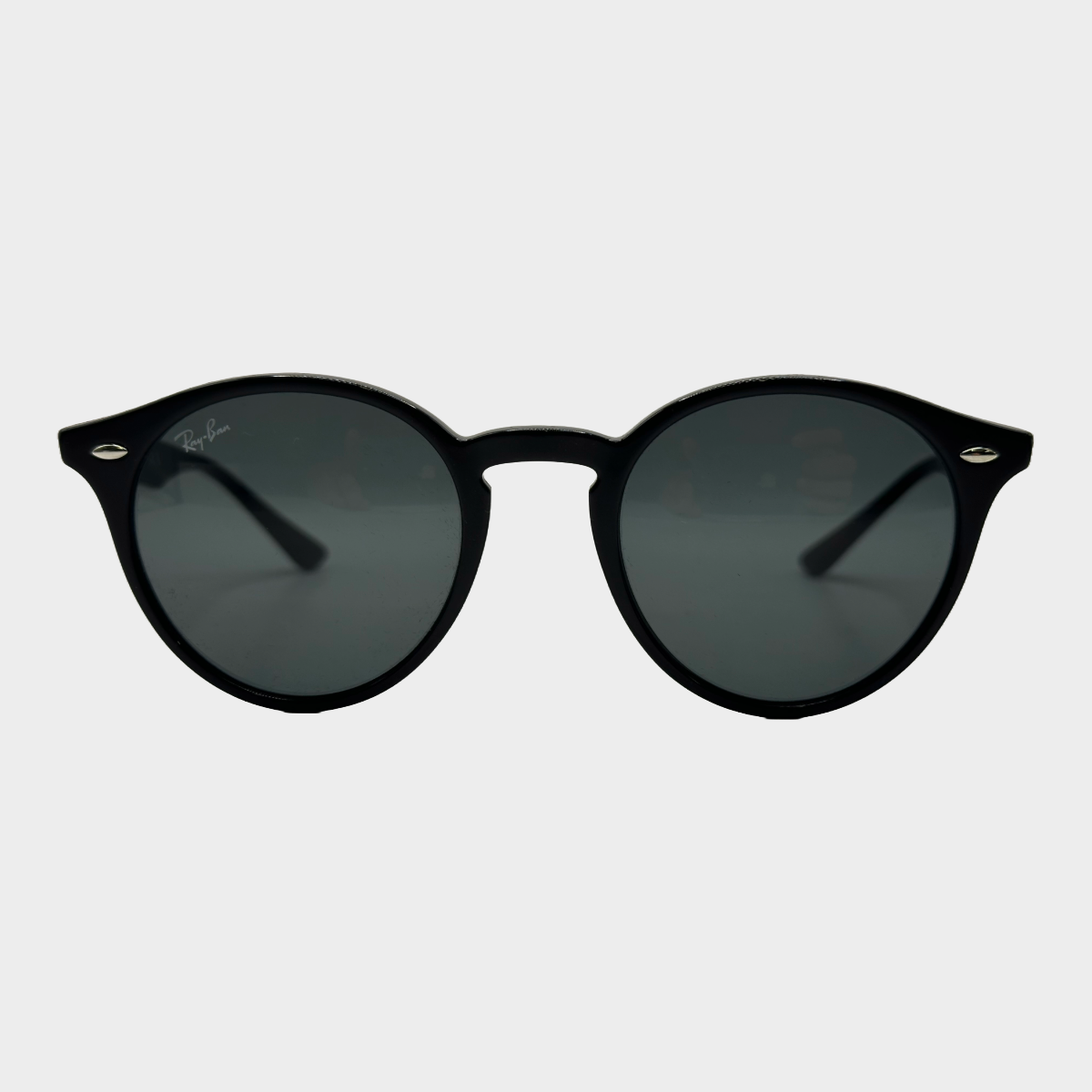 image of Ray-Ban unisex black round sunglasses