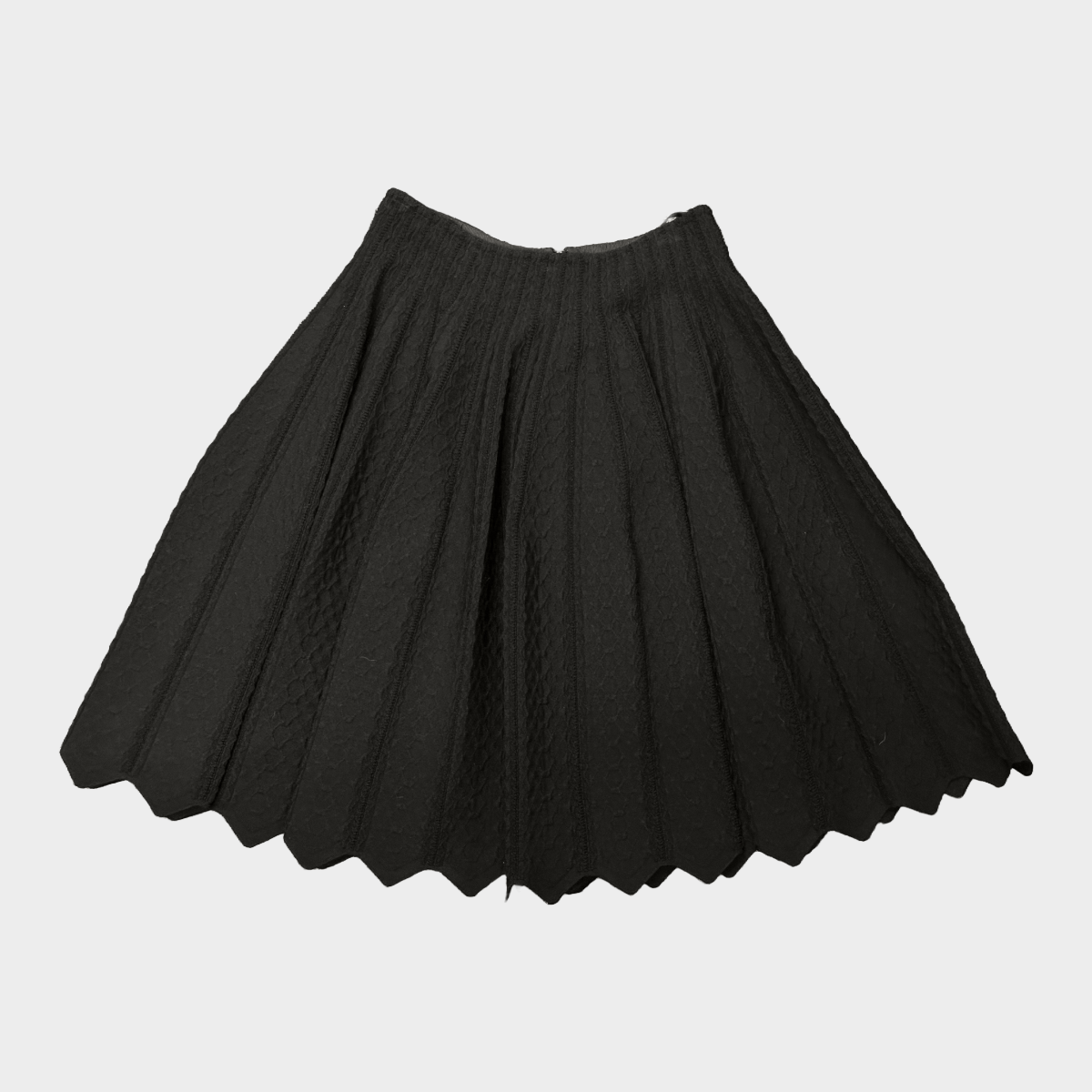 Image of Alaïa black jacquard A-line skirt