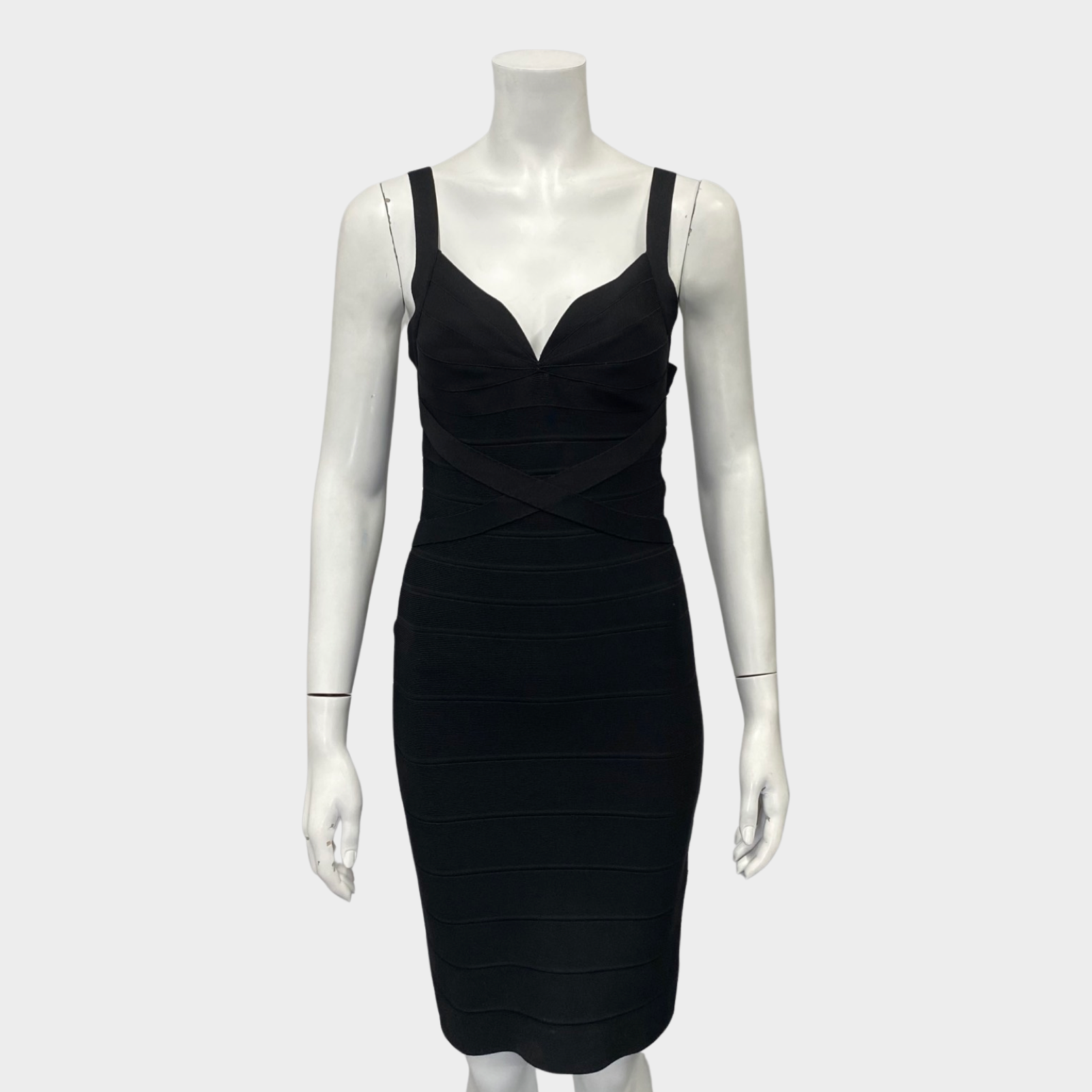 image of Hervé Léger black cocktail dress