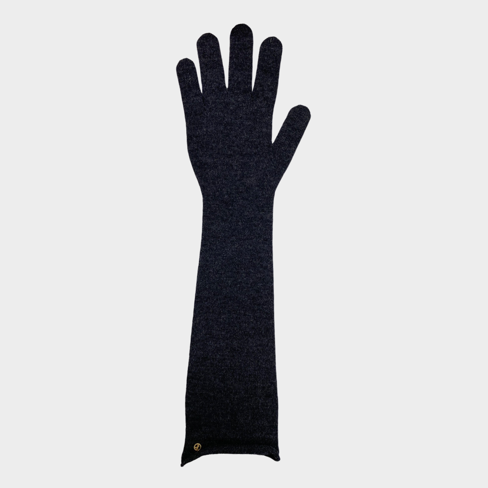 Image of Giorgio Armani women's grey wool long gloves