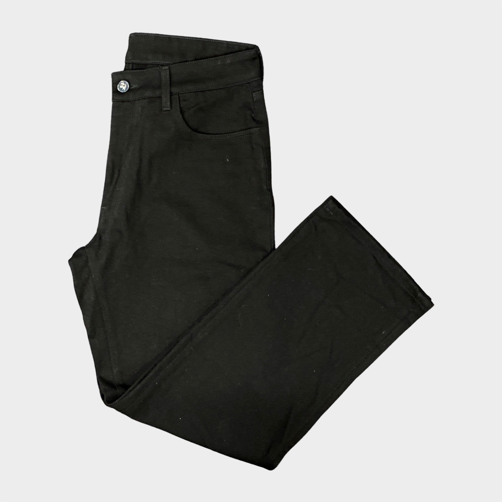 image of Ferrari men's black denim jeans with logo