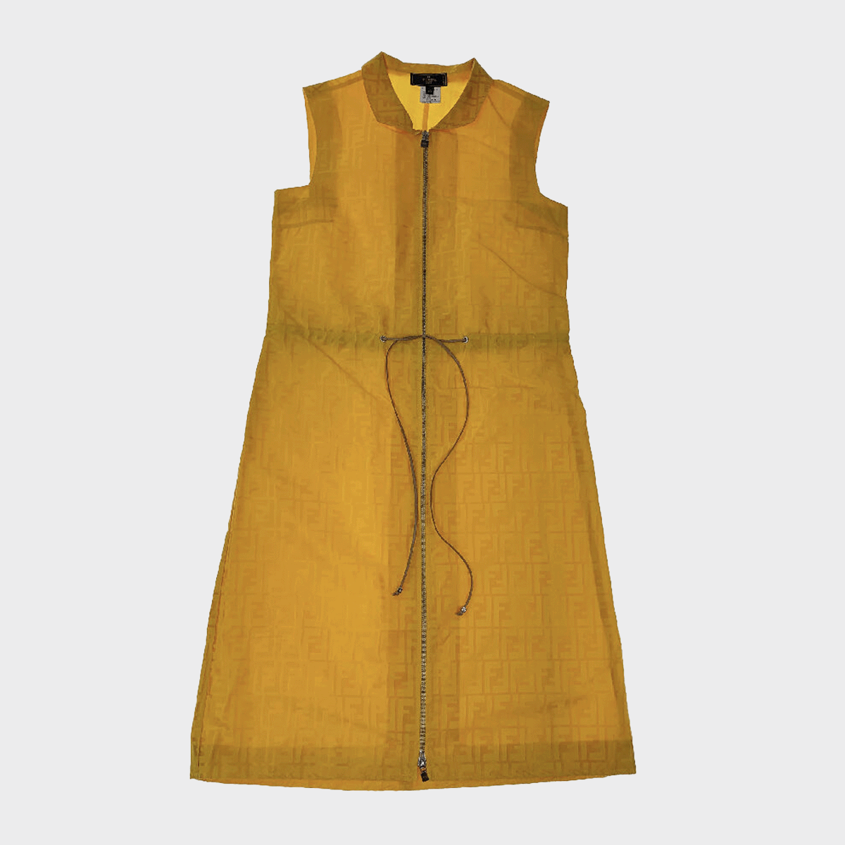 image of Fendi Yellow Zucca Monogram Dress