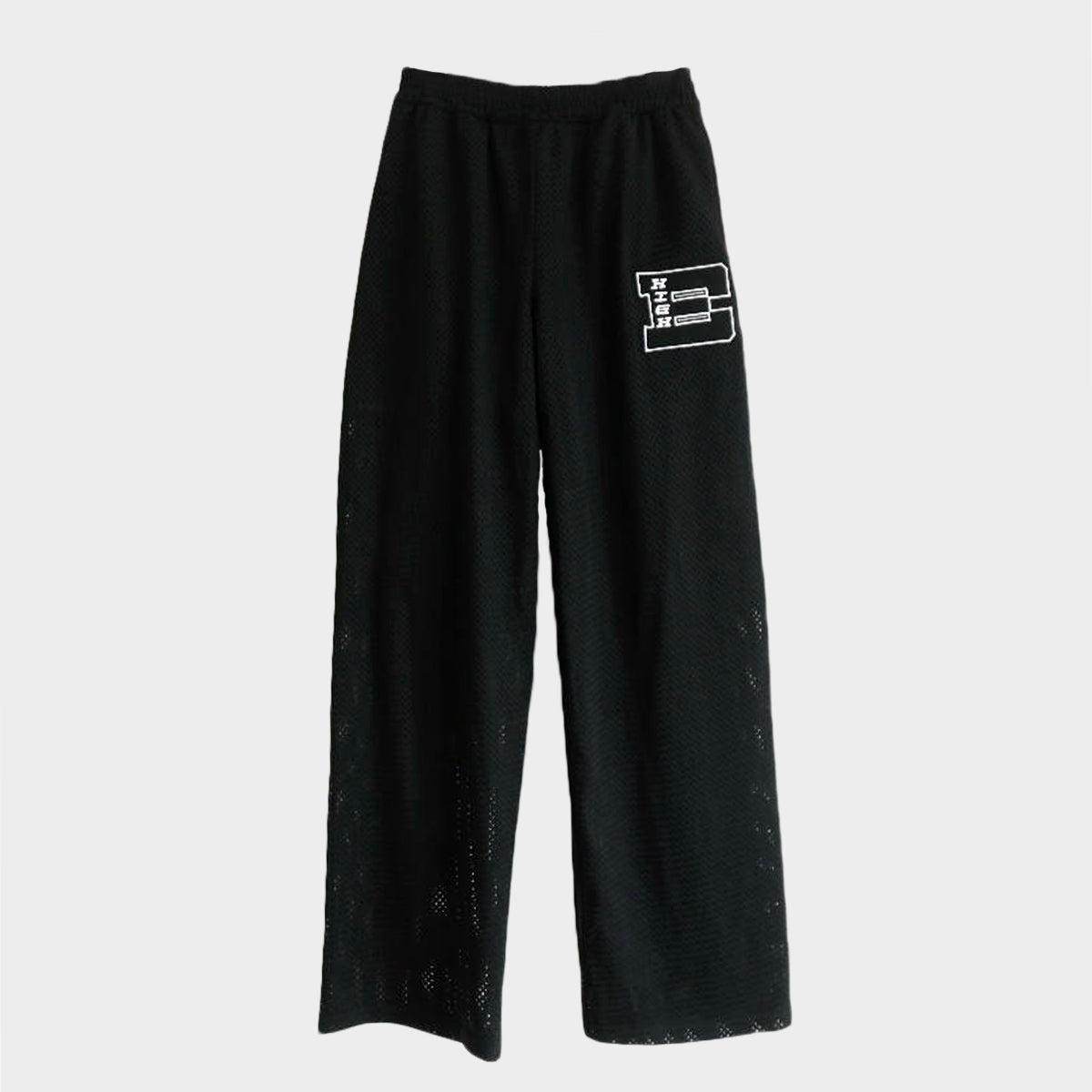 image of Alexander McQueen McQ women's black mesh joggers