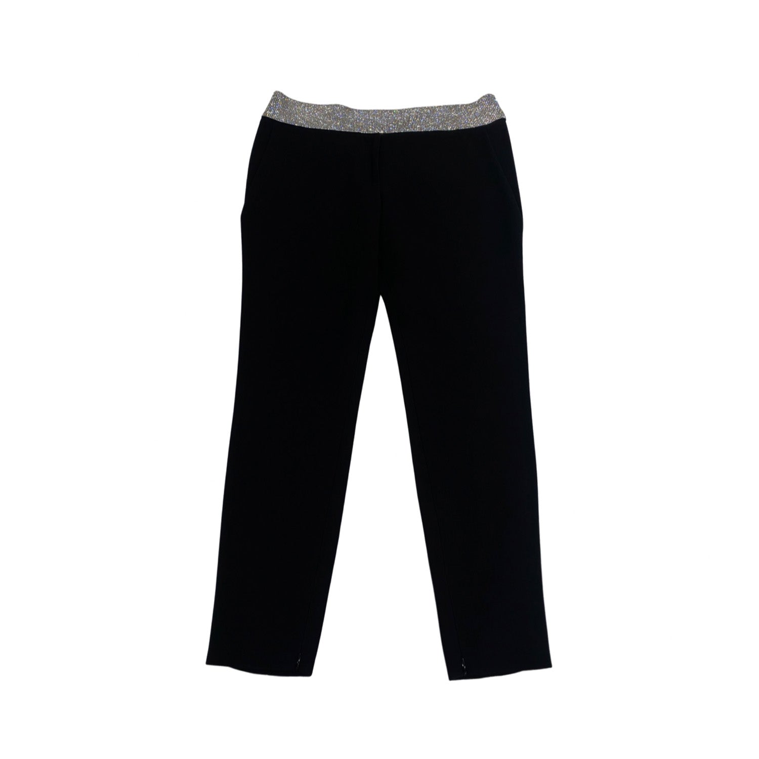 image of ALEXANDRE VAUTHIER black trousers with Swarovski crystals