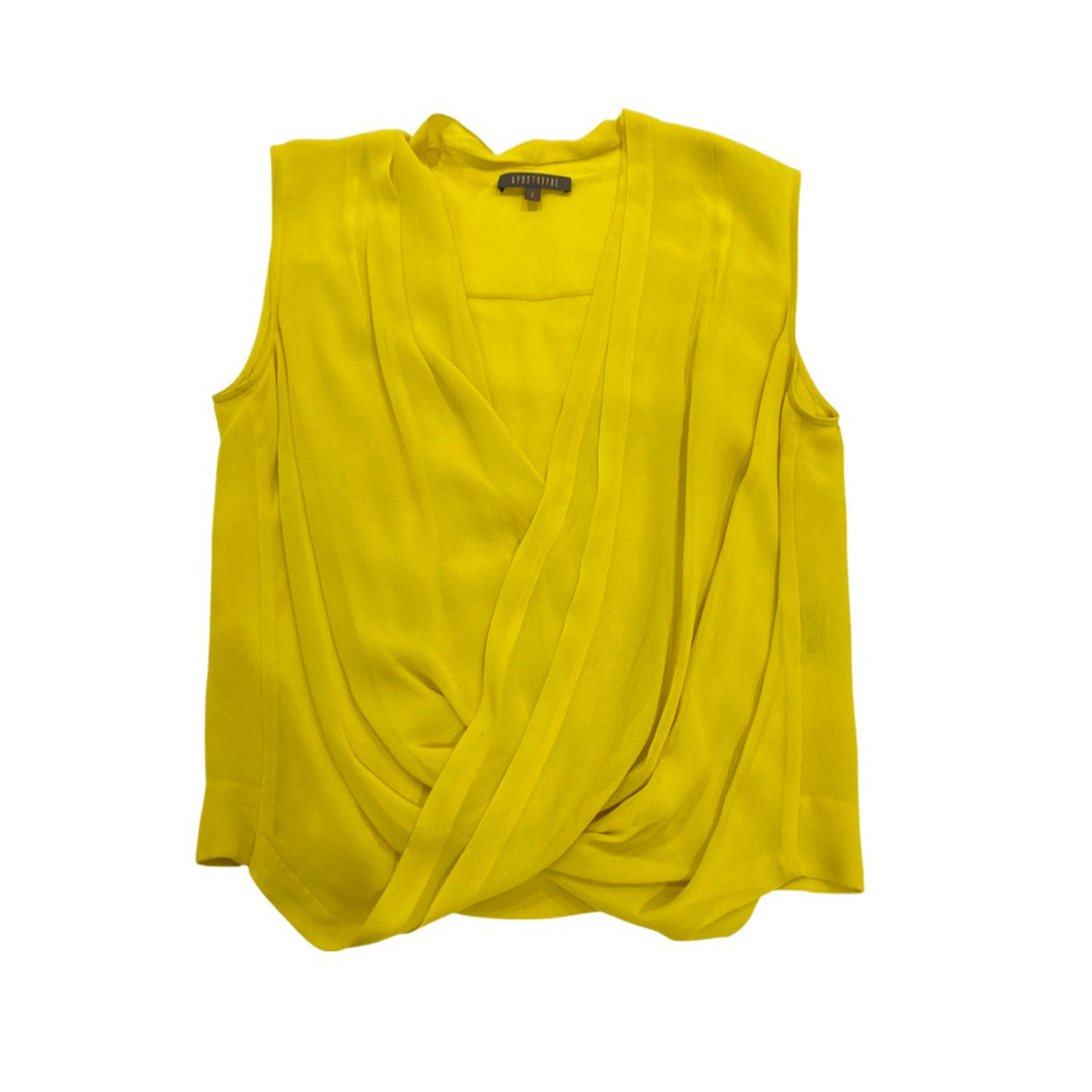 image of APOSTROPHE yellow silk top