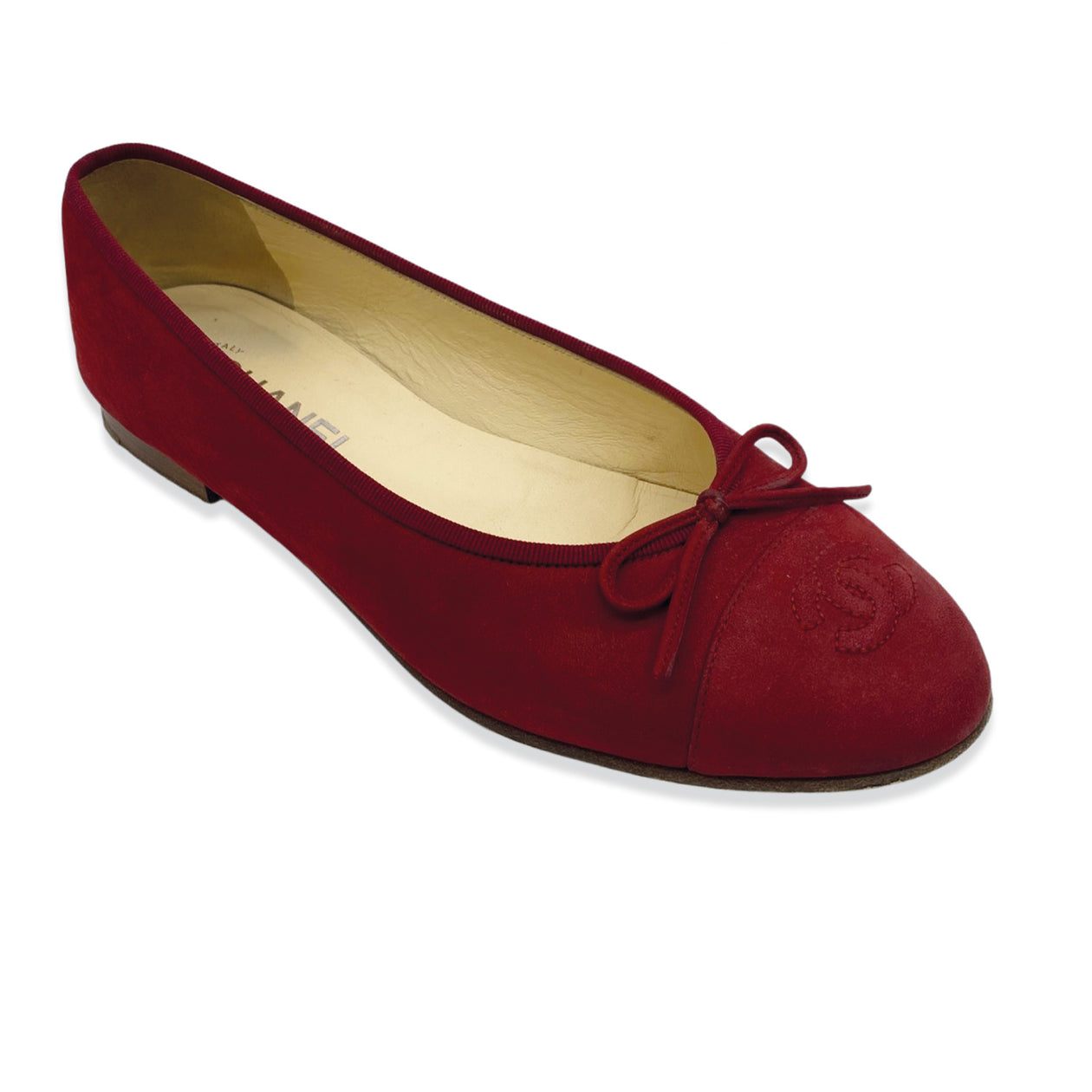 CHANEL burgundy suede ballet flats – Loop Generation