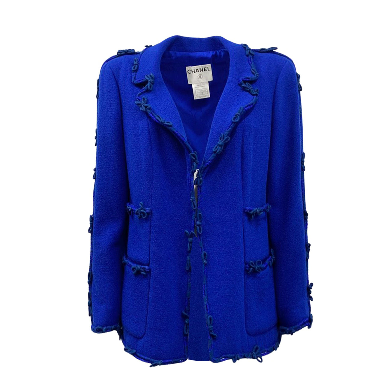 18C Chanel Blue Lesage Fantasy Tweed Boucle Greece Jacket Sz FR 38 US 6  UKAU 10  eBay