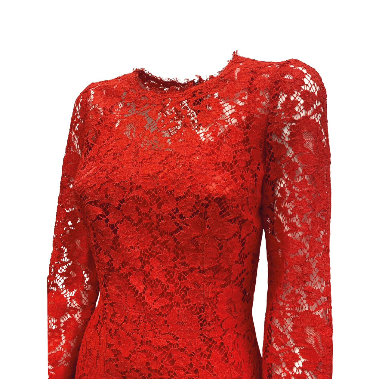 DOLCE&GABBANA red lace viscose dress – Loop Generation