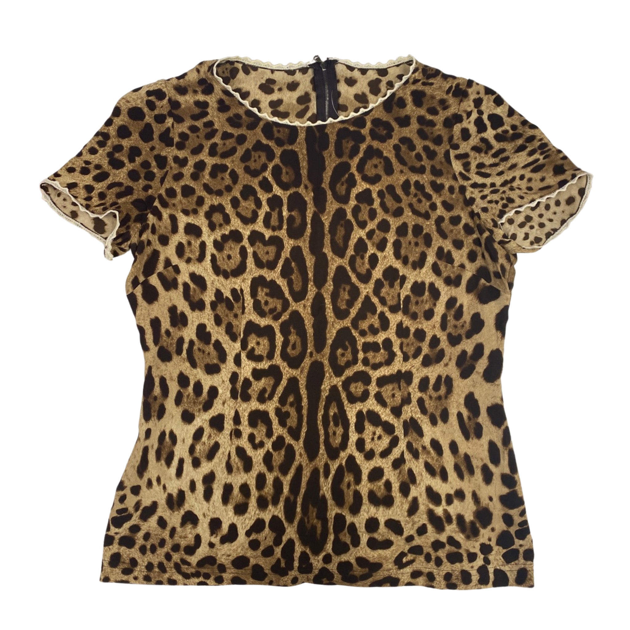 image of DOLCE&GABBANA animal print silk blouse