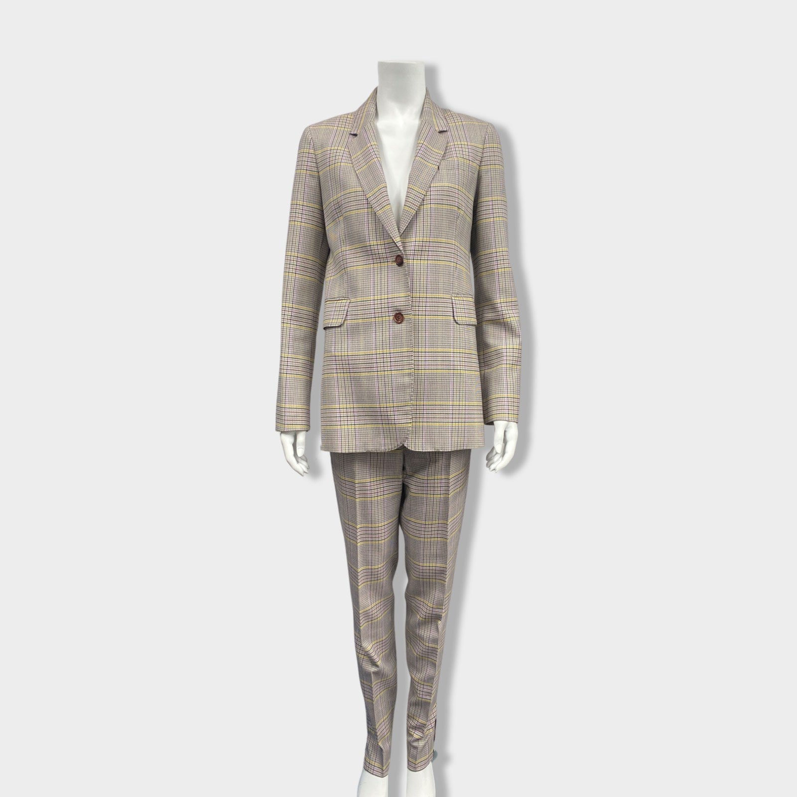 image of GABRIELA HEARST checked multicolour woolen suit