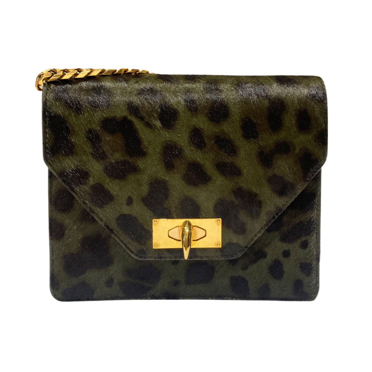 GIVENCHY green and black animal print bag on a chain – Loop Generation