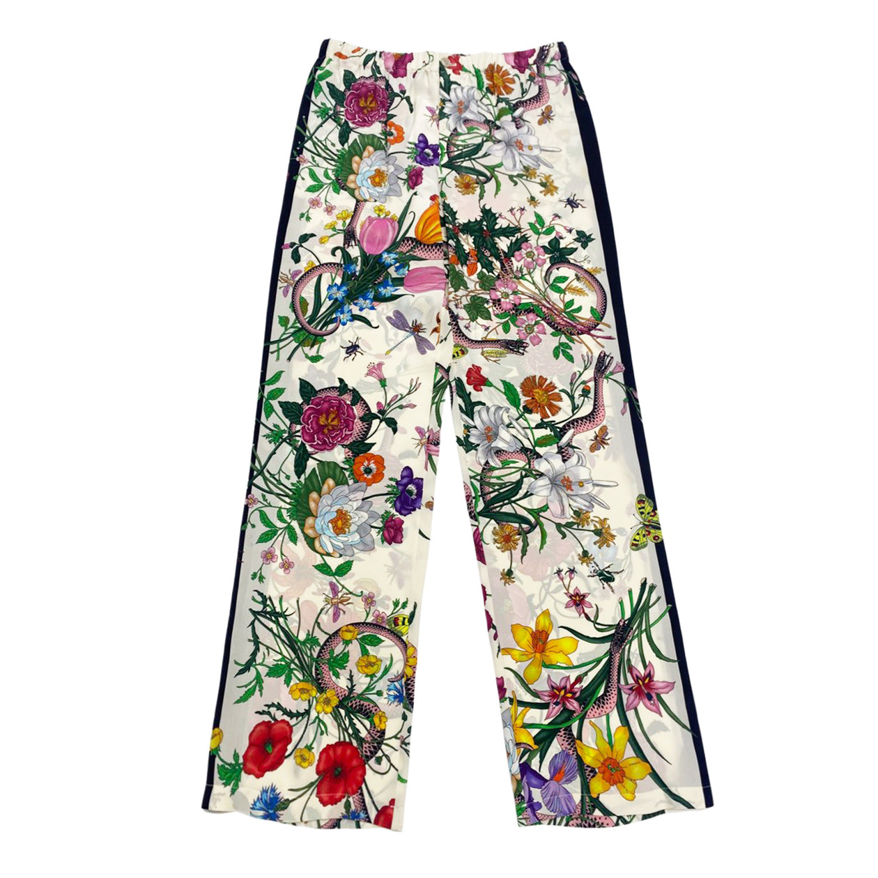 GUCCI multicolour floral print silk trousers – Loop Generation