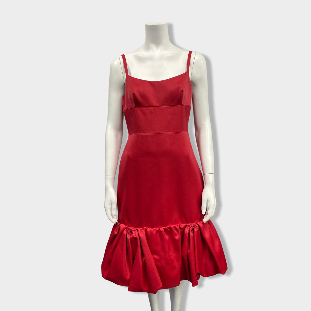 PRADA red wool and silk sleeveless dress – Loop Generation