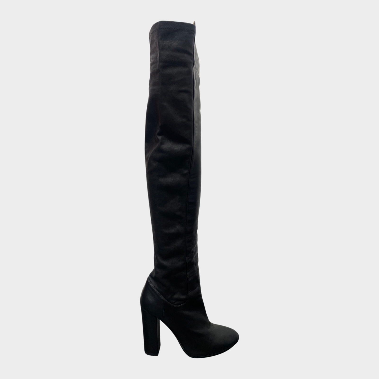 image of AQUAZZURA black leather high boots