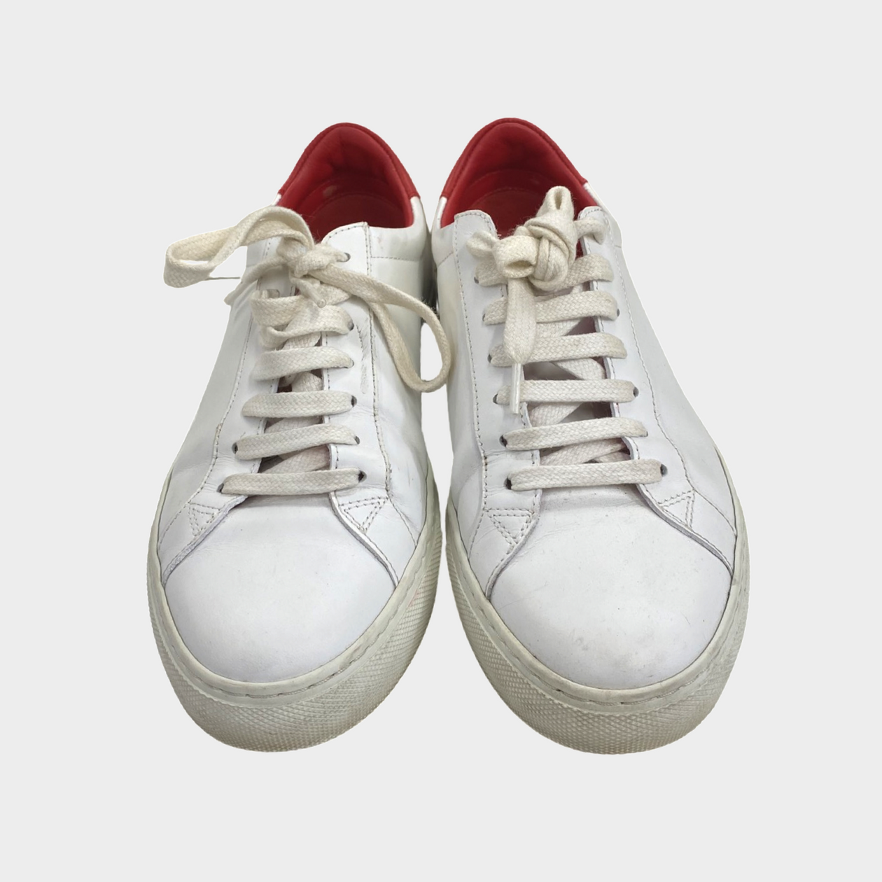 Givenchy Women's White And Red Leather Sneakers – Loop Generation
