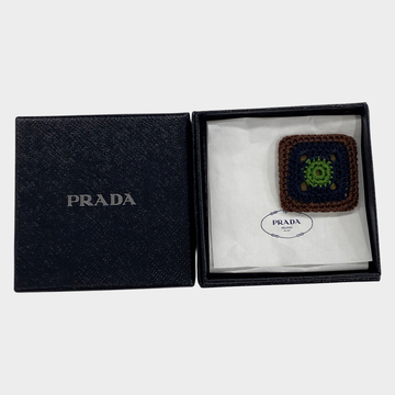 Prada Crochet Style Square Brooch – Loop Generation