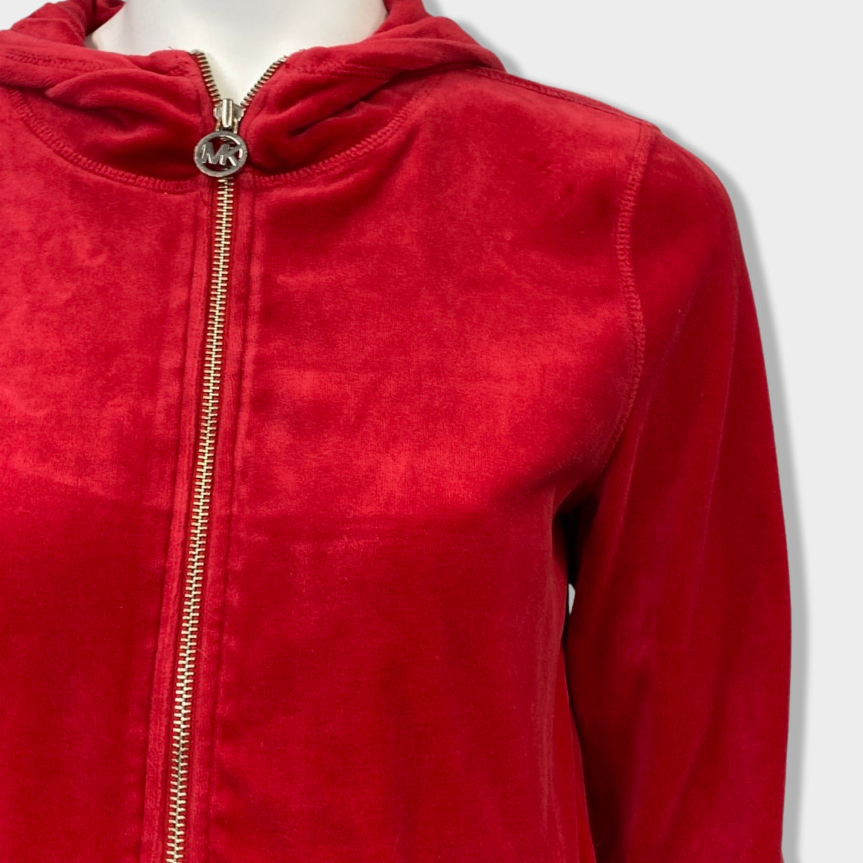 MK MICHAEL KORS red velvet zipped hoodie – Loop Generation