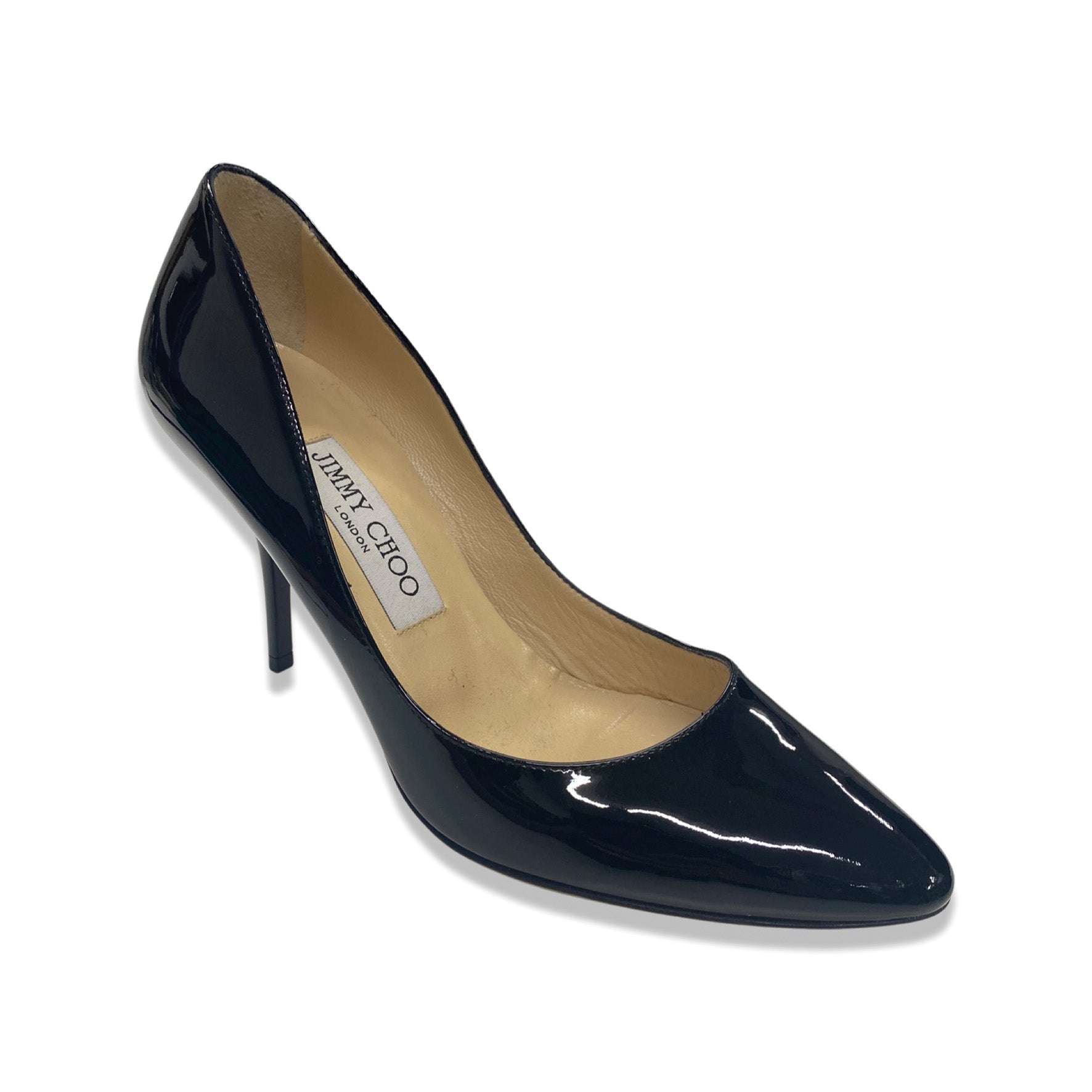 image of JIMMY CHOO black patent leather pumps