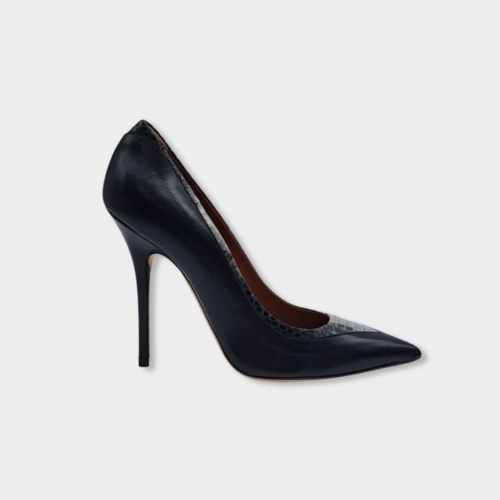 Image of MALONE SOULIERS black leather heels