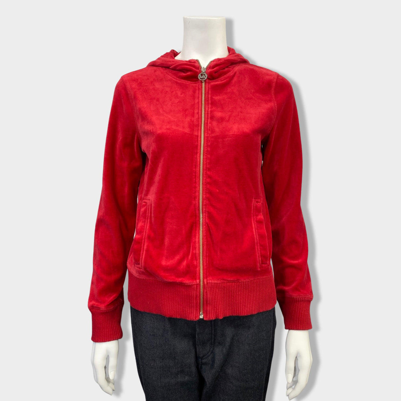 MK MICHAEL KORS red velvet zipped hoodie – Loop Generation