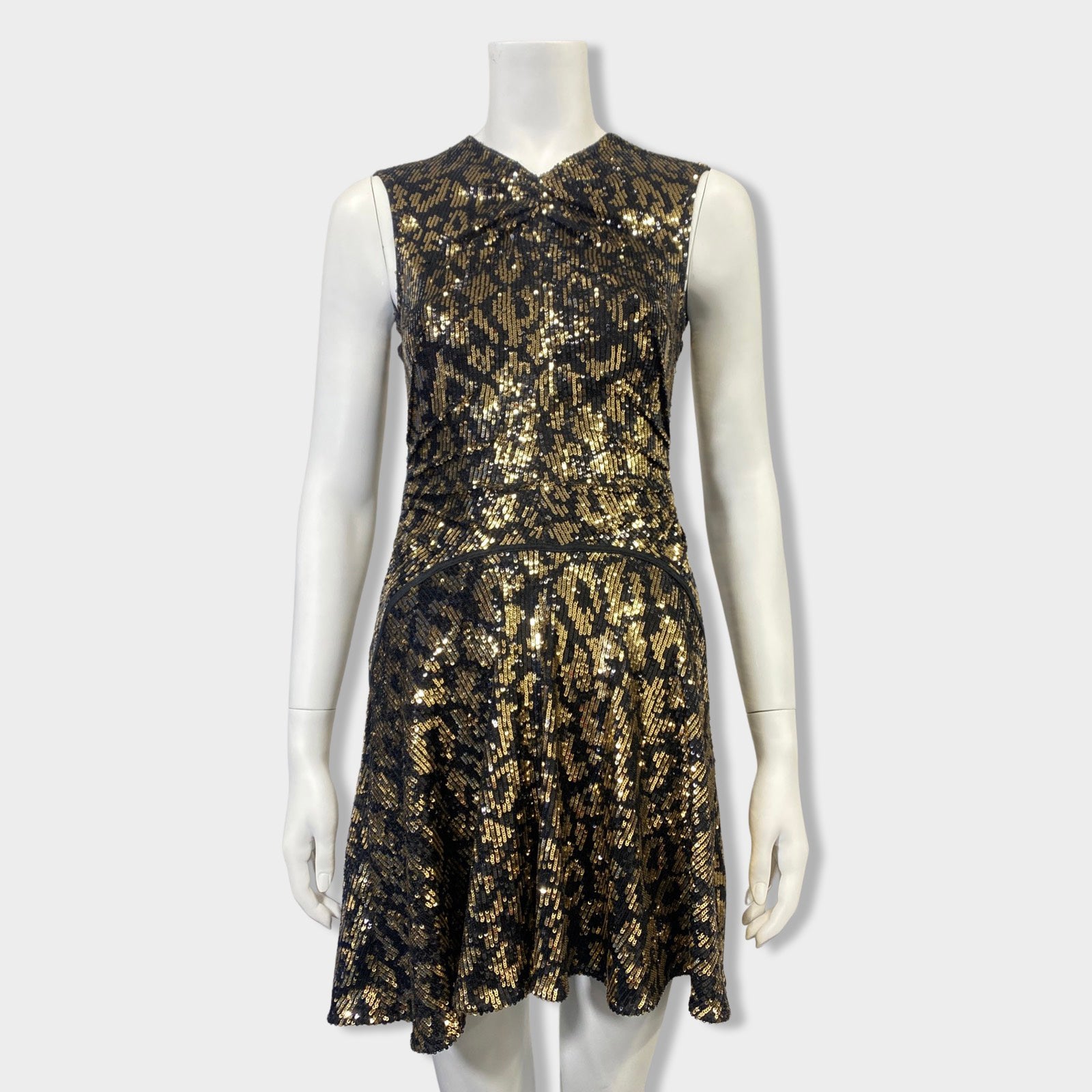 Image of Nº21 gold and black sequin mini dress