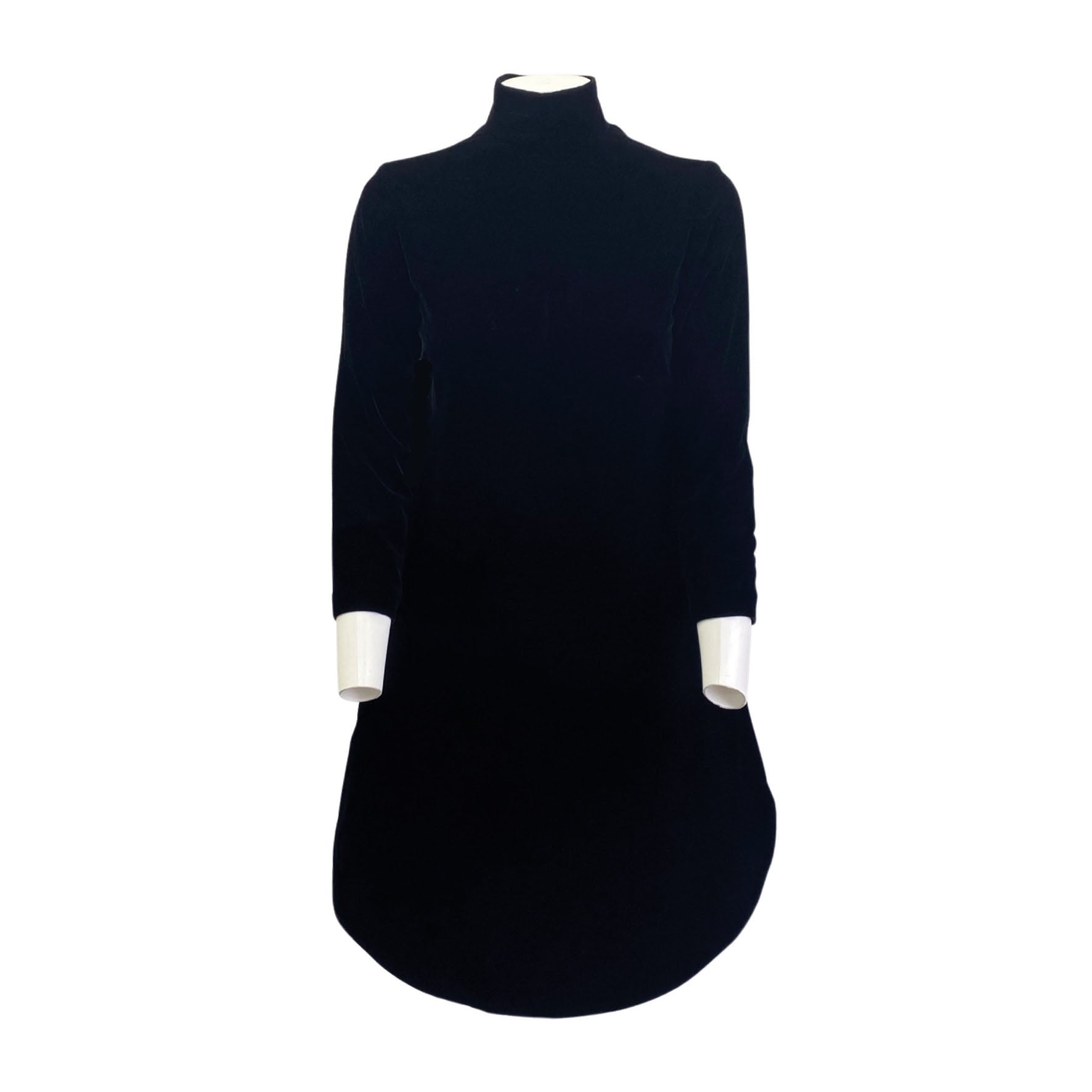 image of PIERRE CARDIN black velvet dress