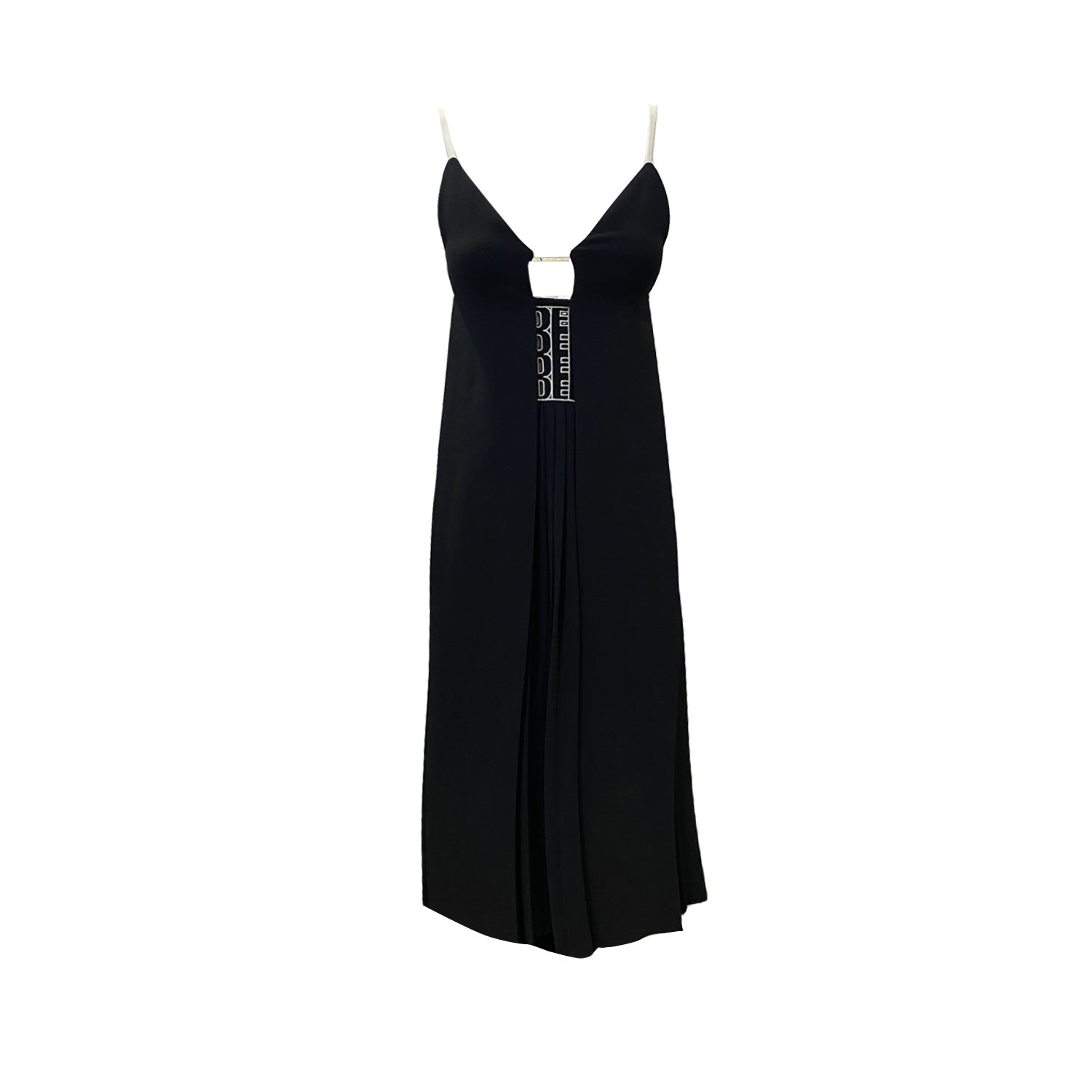 image of Alexander Wang mid-length pleated black dress