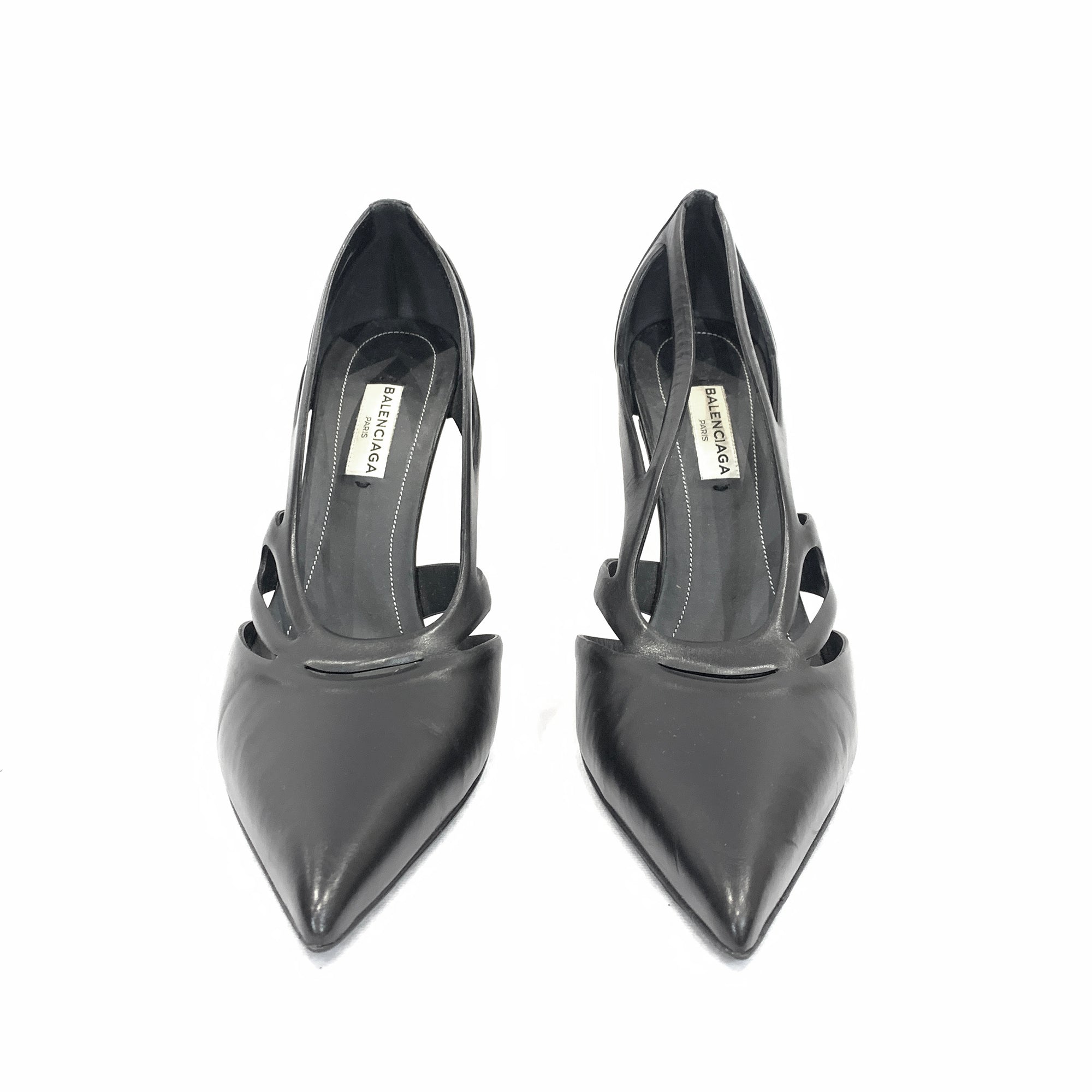 Balenciaga black pointed toe heels | size 38 – Loop Generation