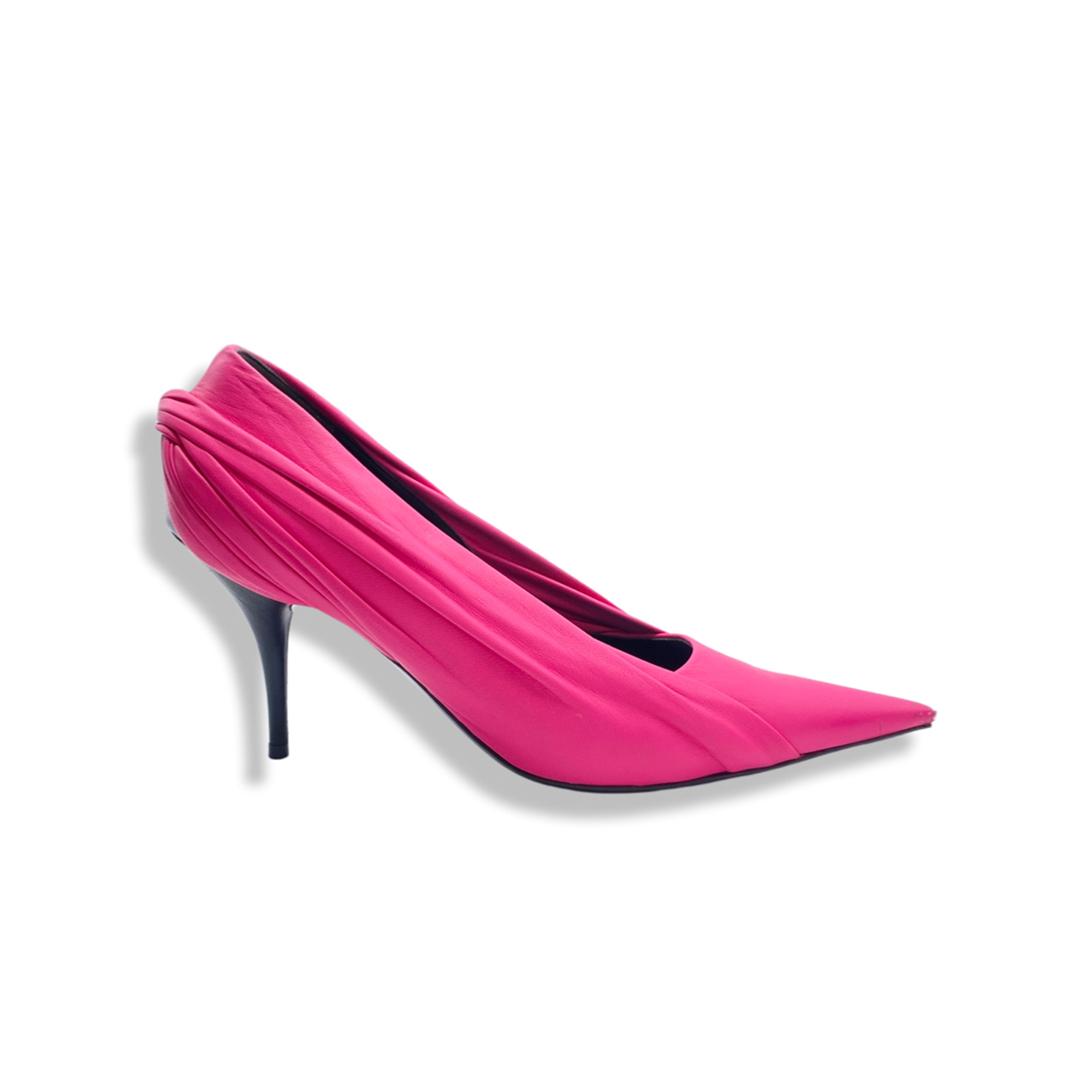 image of BALENCIAGA fuchsia leather Knife pumps