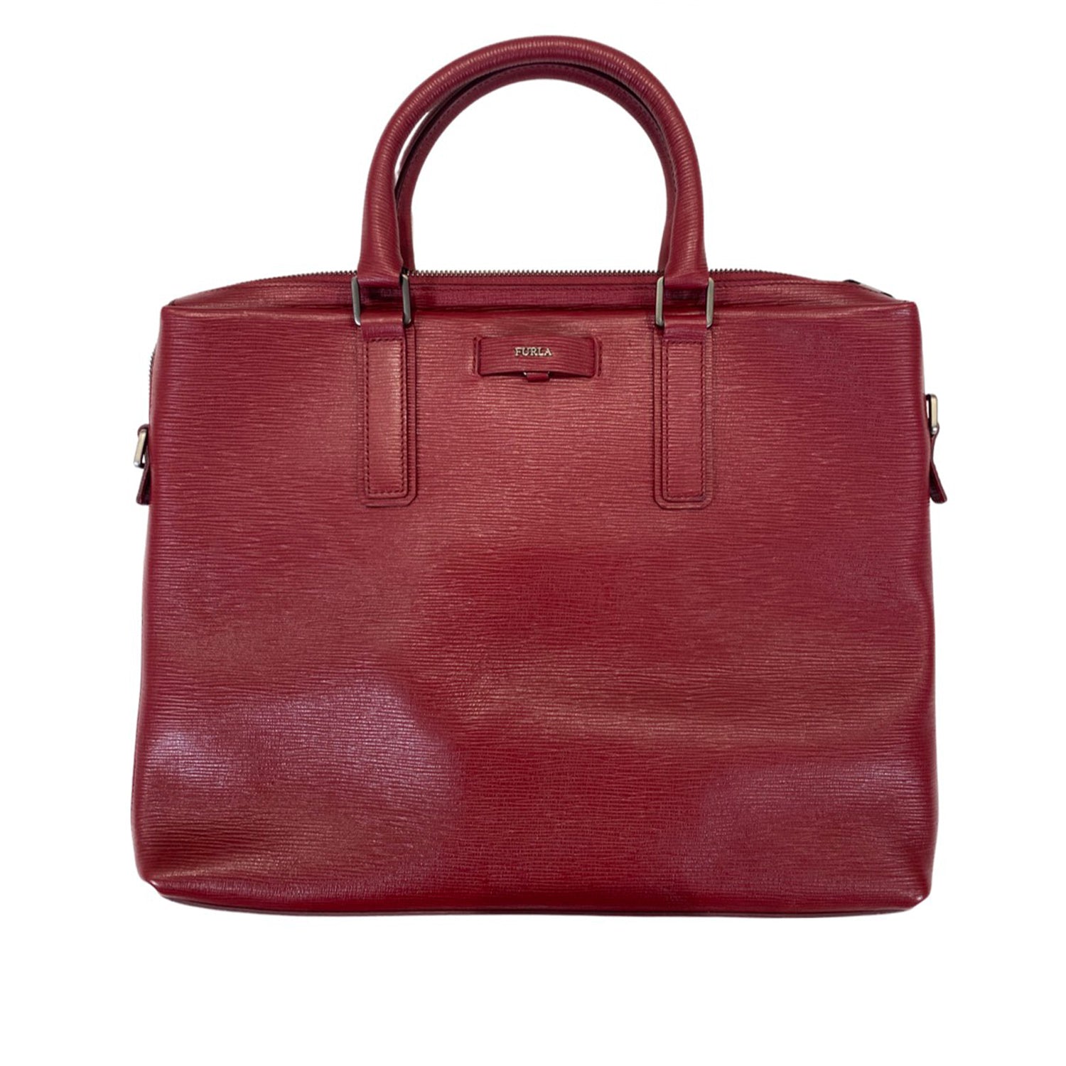 Image of FURLA burgundy red leather handbag