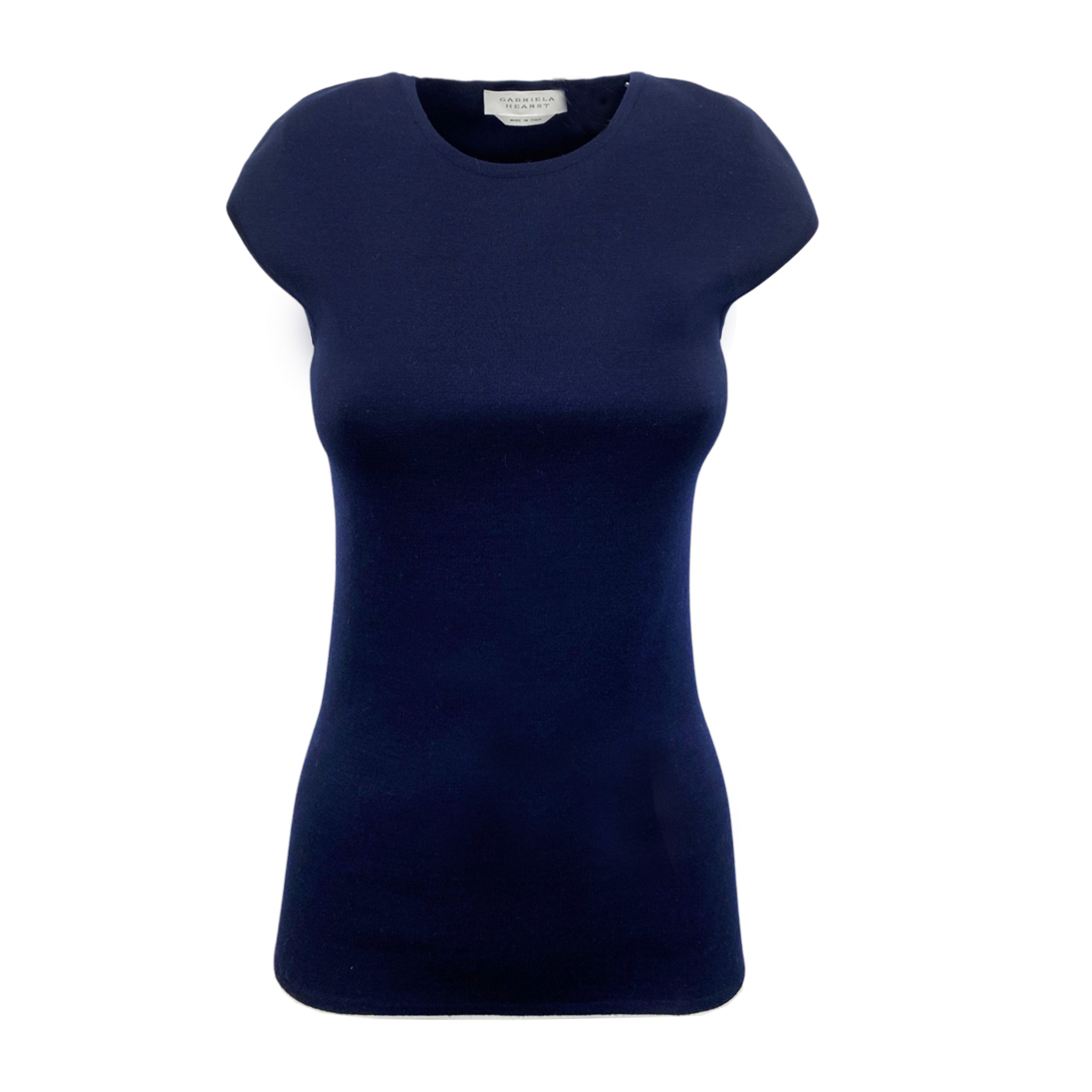 image of GABRIELA HEARST navy woolen knit top