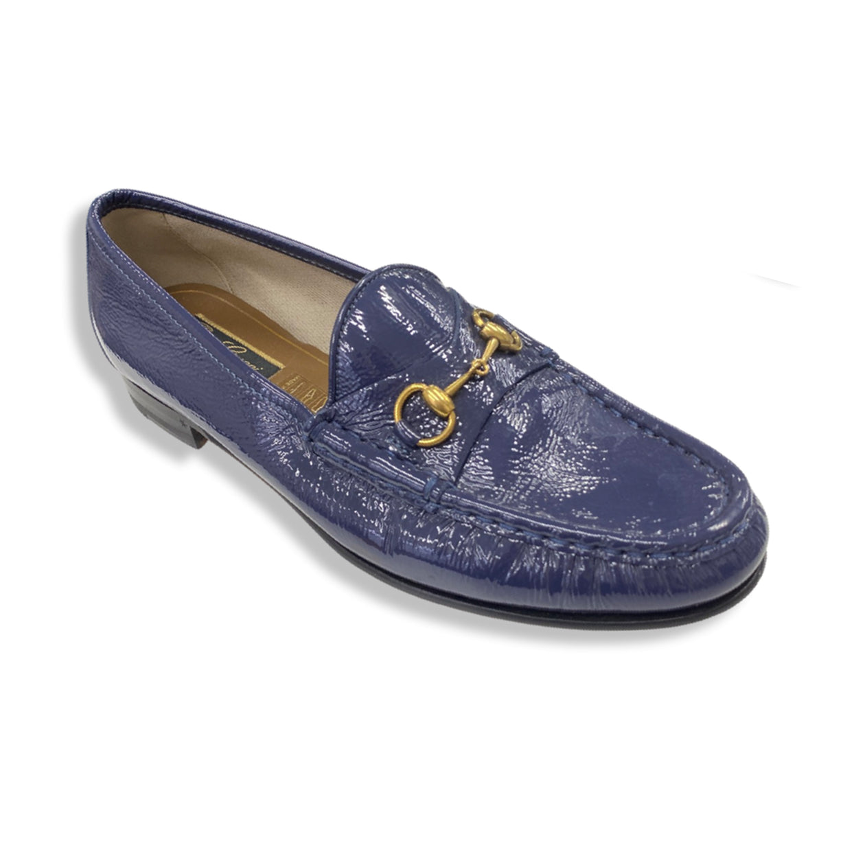 GUCCI navy patent leather loafers | Size  – Loop Generation