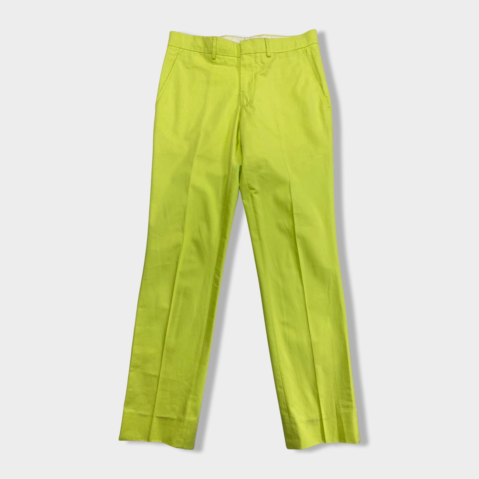 Image of HERMÈS lemon cotton trousers