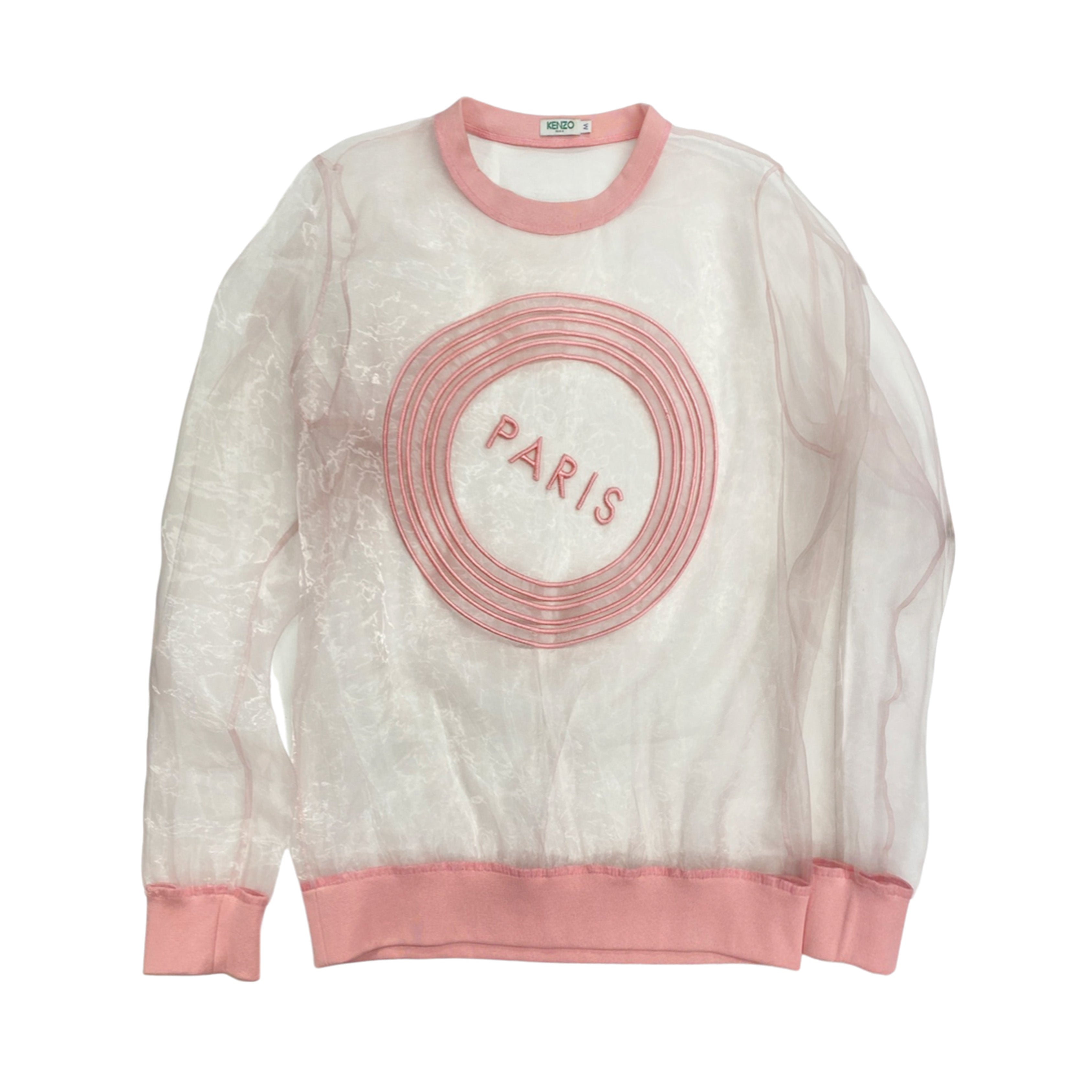 image of KENZO pink sheer organza sweatshirt