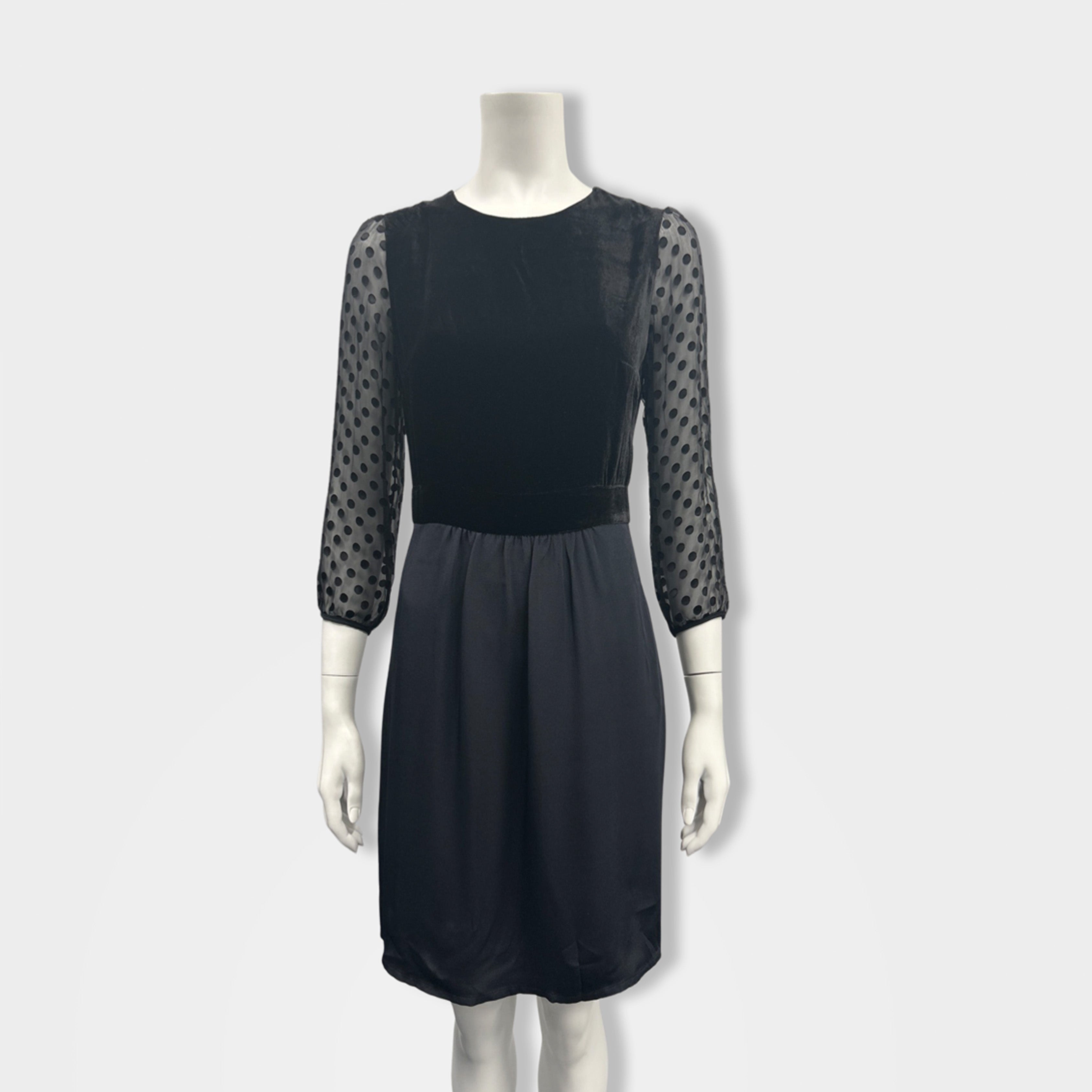 image of MAYLA black silk dress