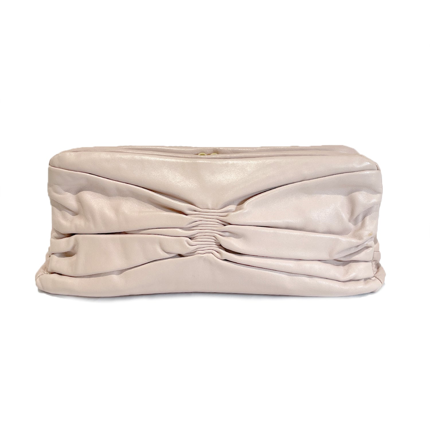 Image of MIU MIU blush leather clutch