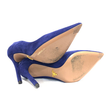 Prada blue suede heels – Loop Generation