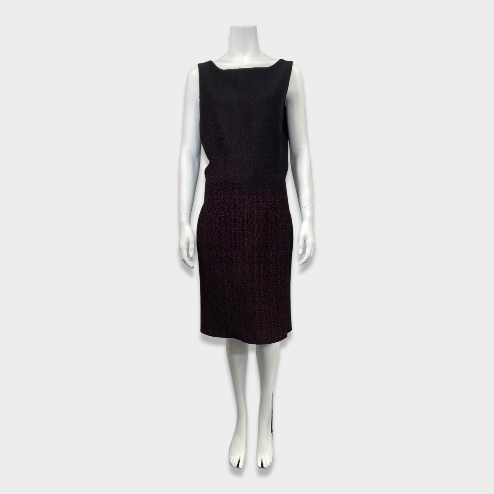 image of PRADA burgundy viscose mid-length dress