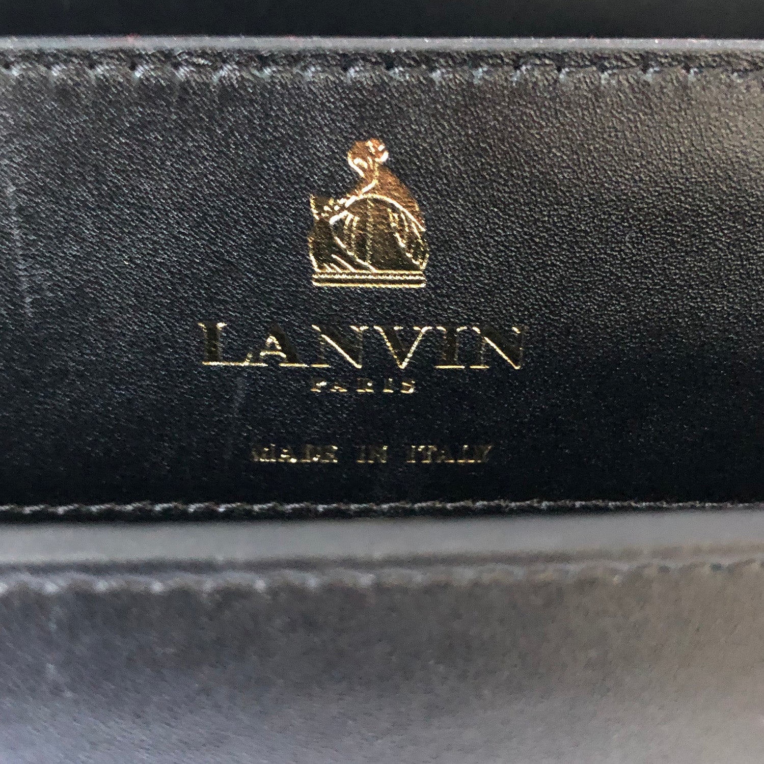 LANVIN black/blue leather handbag – Loop Generation